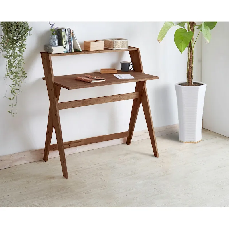 37.5 In. Mid Century Modern X Leg Study Desk