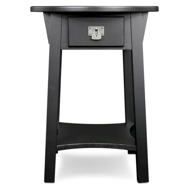 Mission Round End Table with Drawer