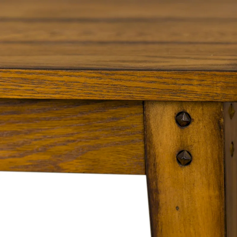 Lake House Oak Square Lamp Table