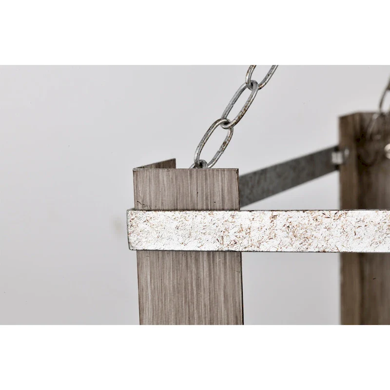 Jenus 13 Inch Antique Farmhouse Box Shape 4 Light Pendant