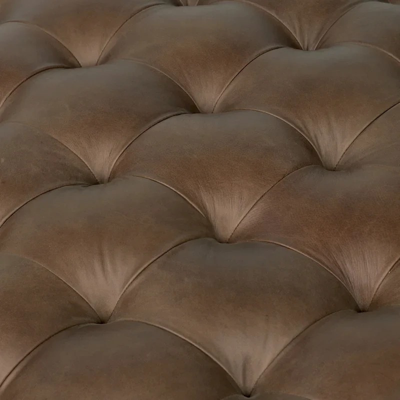 Poly & Bark Ascot Ottoman - Full Grain Genuine Italian Leather