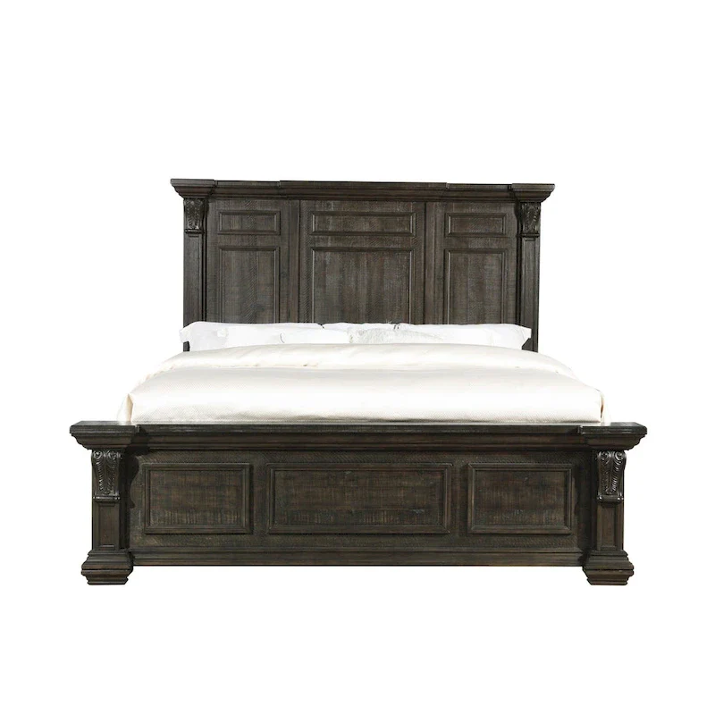 Roundhill Furniture Farson Distressed Dark Walnut Finish 4-piece Bedroom Set