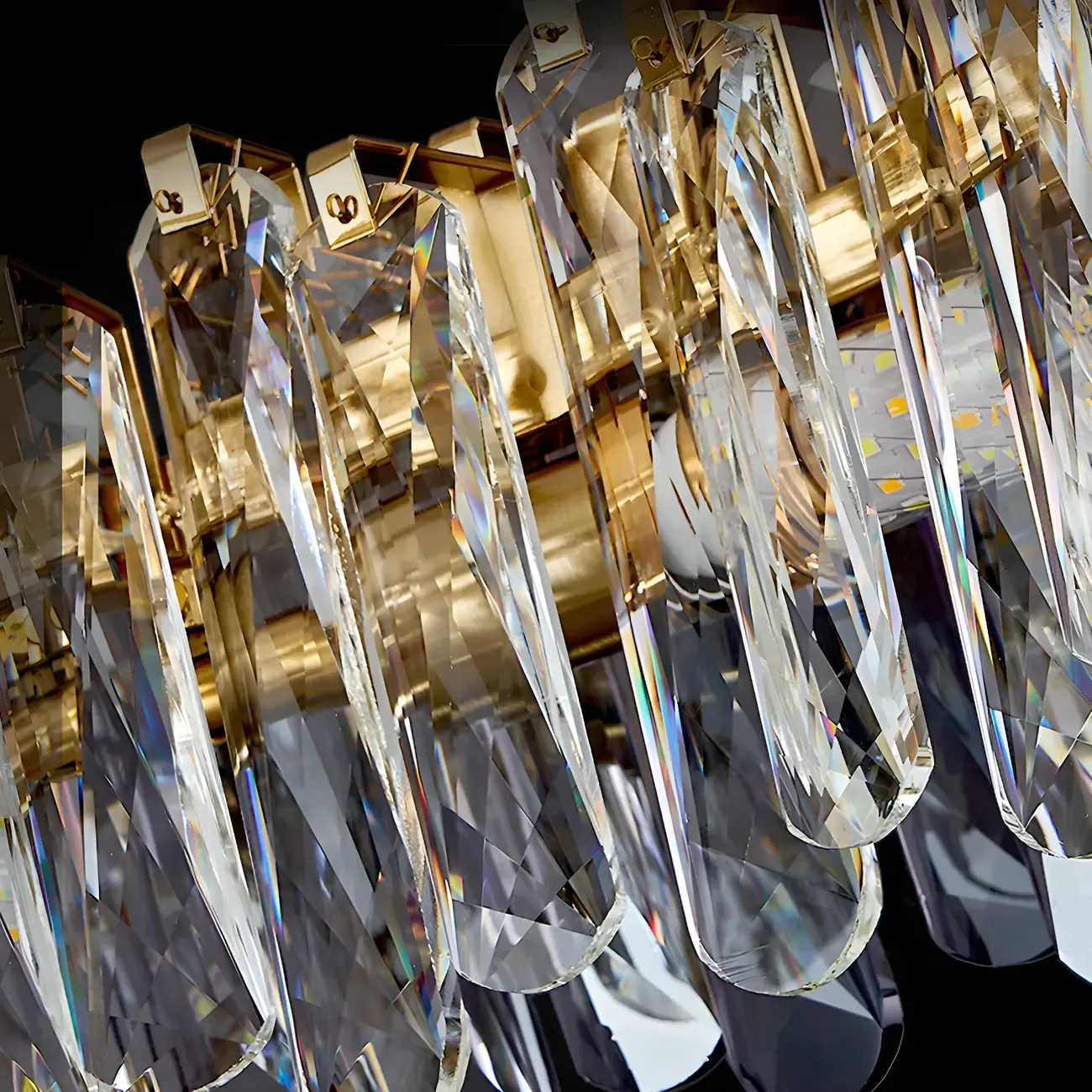 Elegant Grey Crystal Linear Island Pendant Light