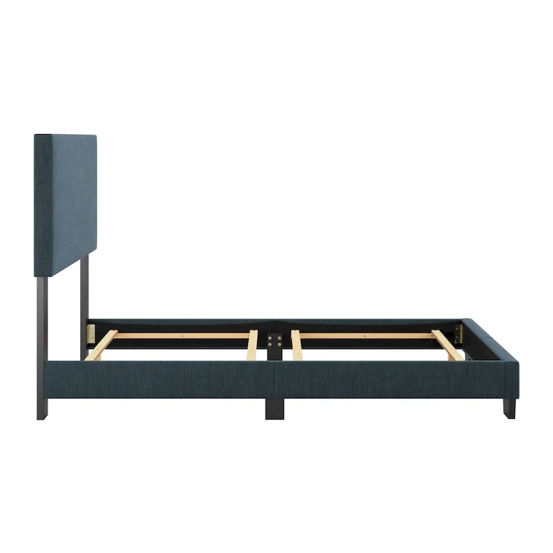 Modern Single/Twin Upholstered Bed with Padded Headboard - Box Spring Required