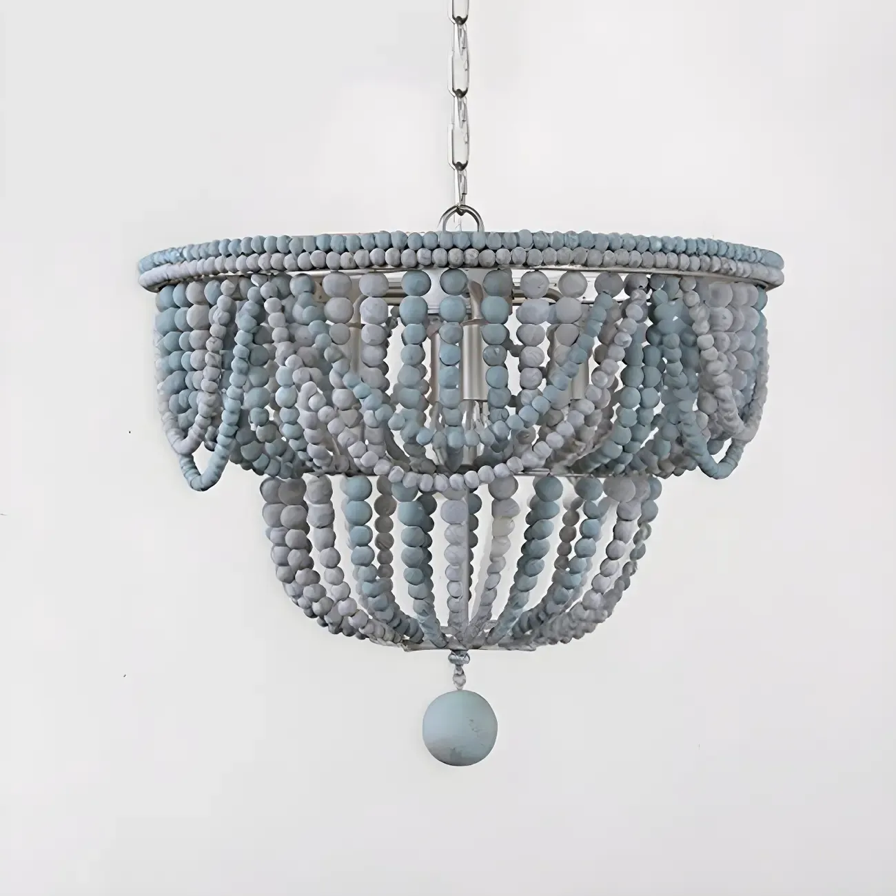 Bohemian Blue 4-Light Adjustable Hanging Chandelier
