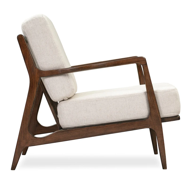 Poly & Bark Verity 25 Fabric Lounge Chair - Solid Wood Frame