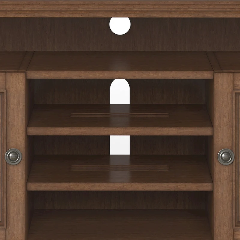 WYNDENHALL Halifax 54 inch Wide Solid Wood Transitional TV Stand - 54 W x 18.9 D x 31.9 H