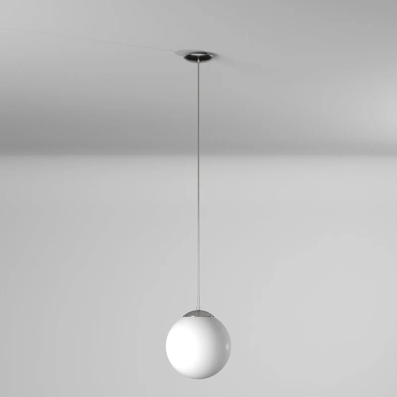 Eglo Rondo 1-light 60-watt Pendant with Matte Nickle Finish and Opal Glass