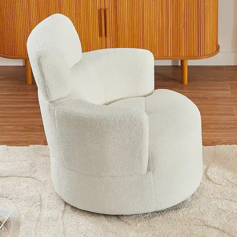 360Swivel Chair Upholstered Accent Barrel Chair