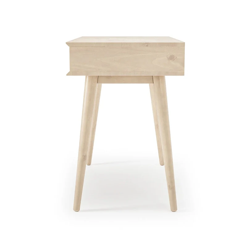 Mid-Century Solid Wood Desk with Drawer