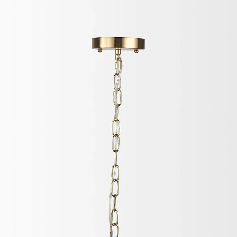 Britton Gold Metal w/ Clear Glass Globe 1-Light Pendant Light - 5.9L x 5.9W x 13.8H