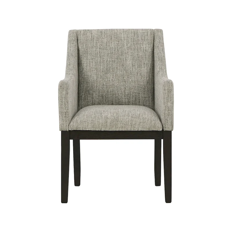 Dark Brown Dining Upholstered Arm Chair - 21W x 24D x 36H