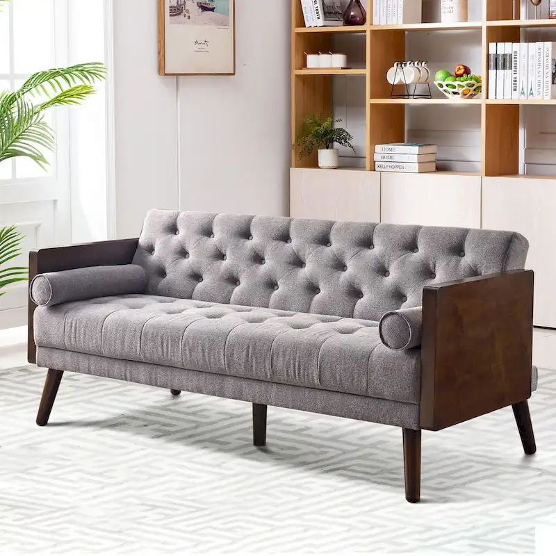 Mid Century Modern Living Room Adjustable Folding Sofa Bed