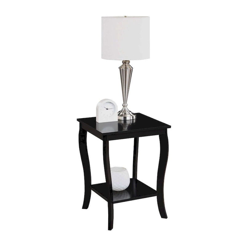 Convenience Concepts American Heritage Square End Table with Shelf
