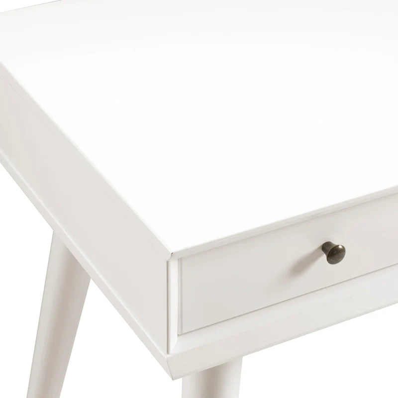Mid-Century Solid Wood Desk with Drawer