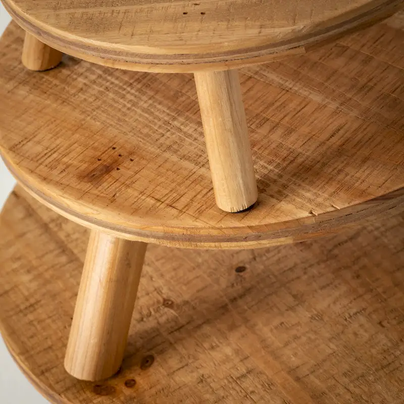 Sullivans Graduating Sized Wooden Risers Set of 3, 14.25 L, 12 L & 9.5 L Brown