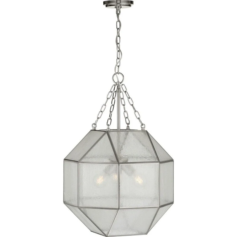 Mauldin Collection Brushed Nickel Three-Light Pendant - 22.650  x 20.280  x 20.280