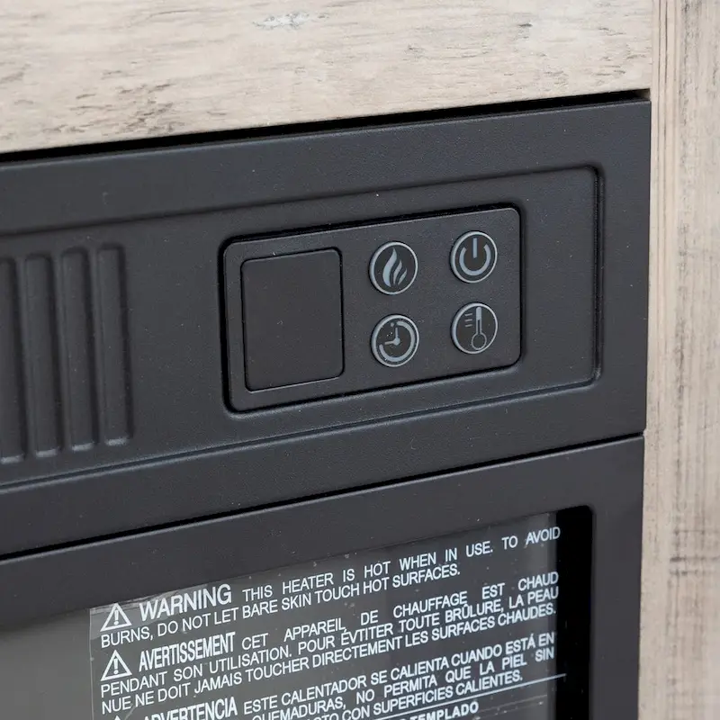 TV stand with electronic fireplace and remote control