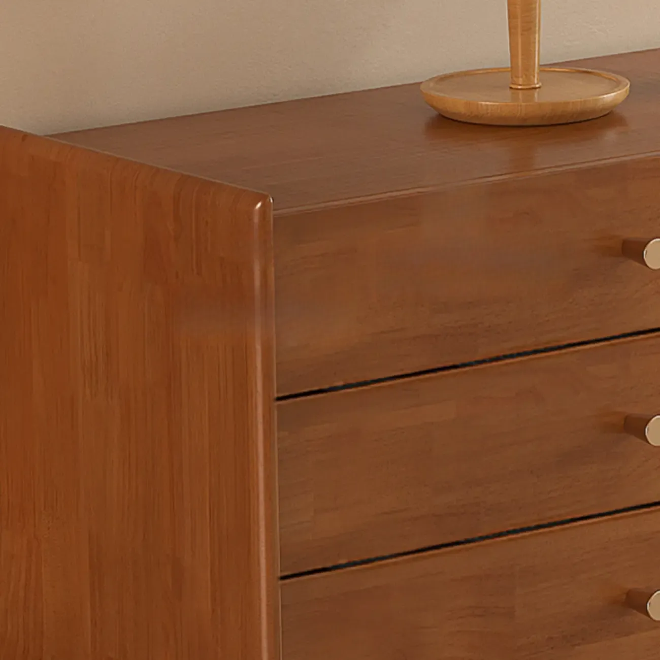 71 Rectangle Cherry Wood TV Stand with Cabinet & Drawers