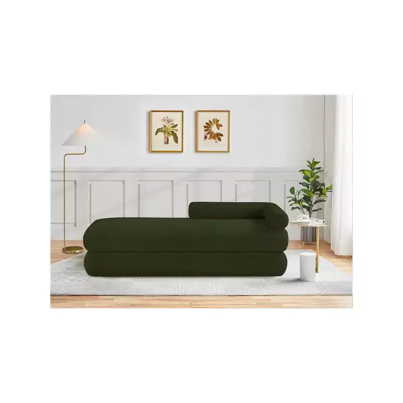 Meridian Furniture,Kennedy Faux Shearling Teddy Fabric Bench