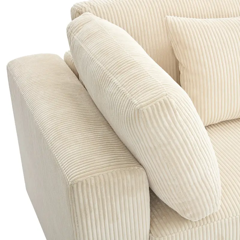 105  Sofa with Cushions and 5 Pillows