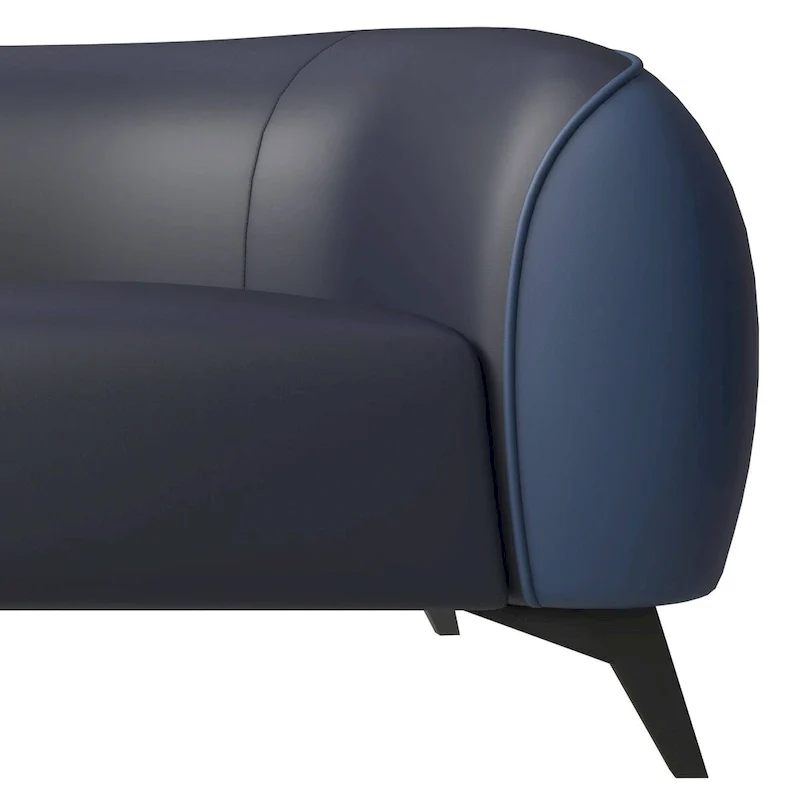 3-Piece Sofa Set Upholstered PU Leather with Solid Wood Frame and Steel Legs Opula Series by LeisureMod