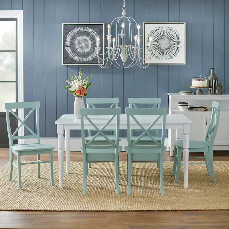 Simple Living 7-piece Albury Cross Back Dining Set