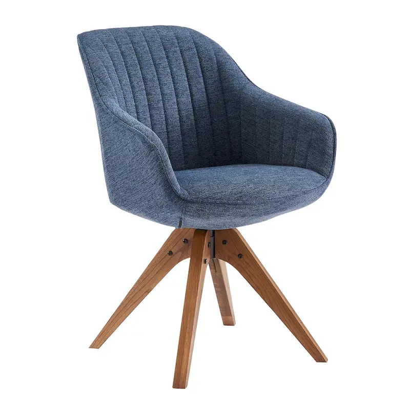 Art Leon Modern Wood Swivel Chair with Oak Legs