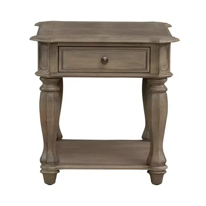 Liberty Furniture,Magnolia Manor End Table in Weathered Bisque