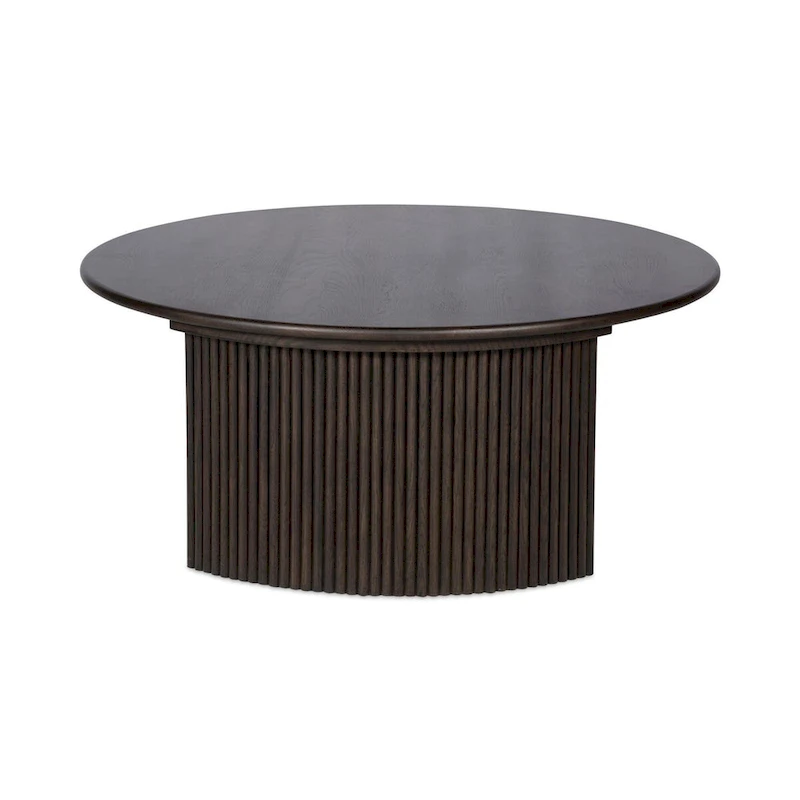NADAAL STUDIOS Pence, Small Oval Coffee Table, Dark Brown