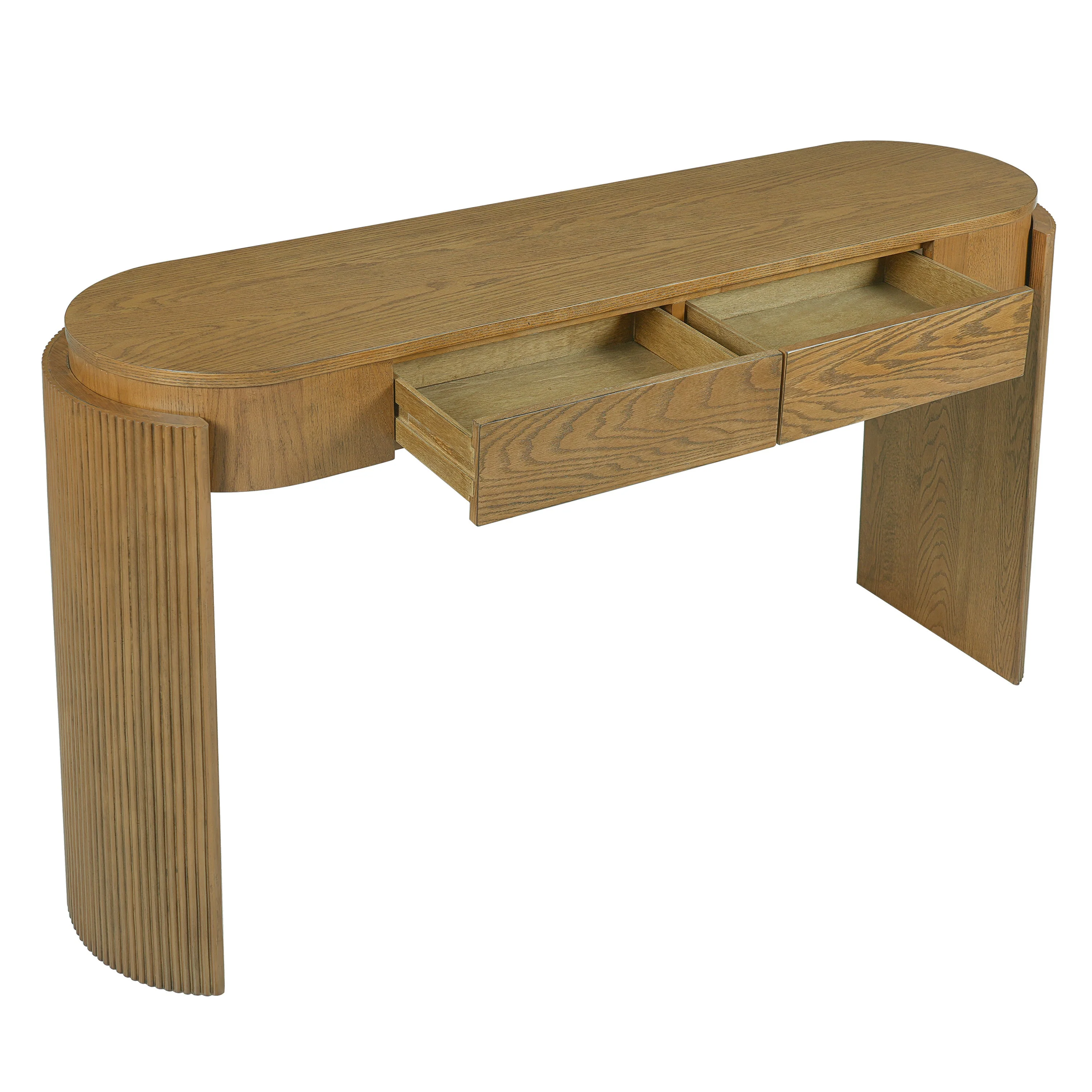 Walker Edison | Fluted Design Entryway Console Table and 2 Drawers