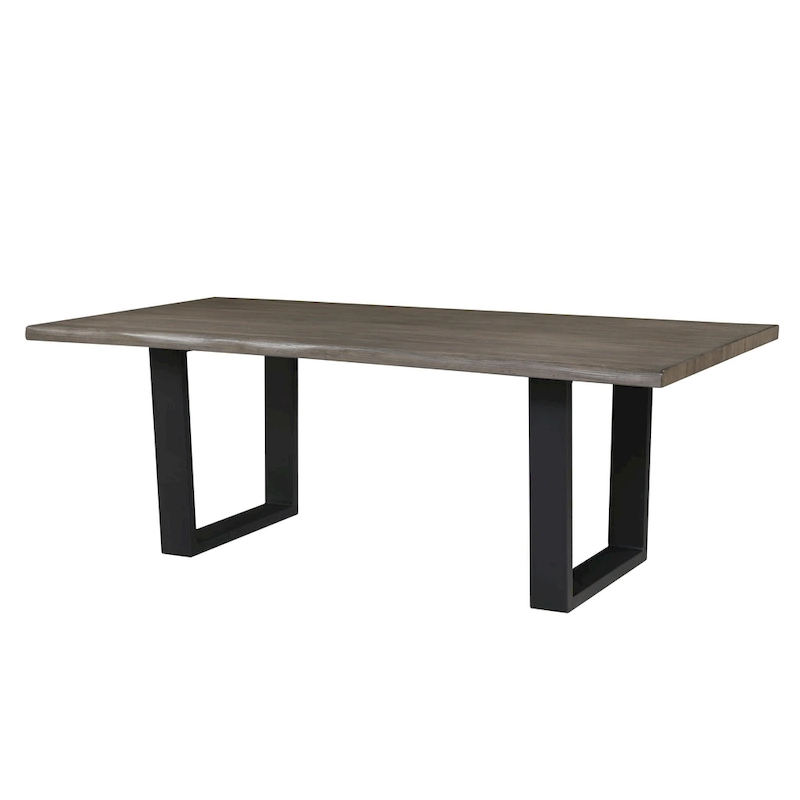 Ditmars Dark Brown Finish 84  Live Edge Dining Table by iNSPIRE Q Modern