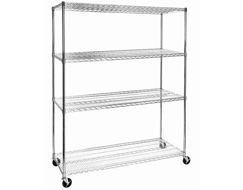 Seville Classics UltraDurable 4-Tier 60 x 24 Steel Wire Shelving Unit