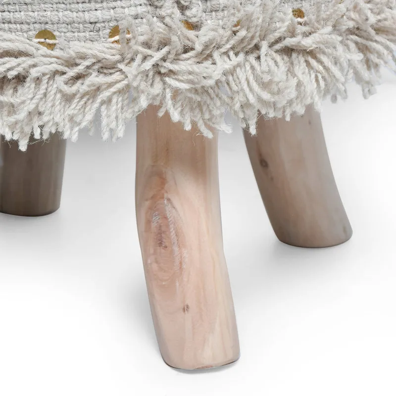 Roja Handcrafted Boho Fabric Stool by