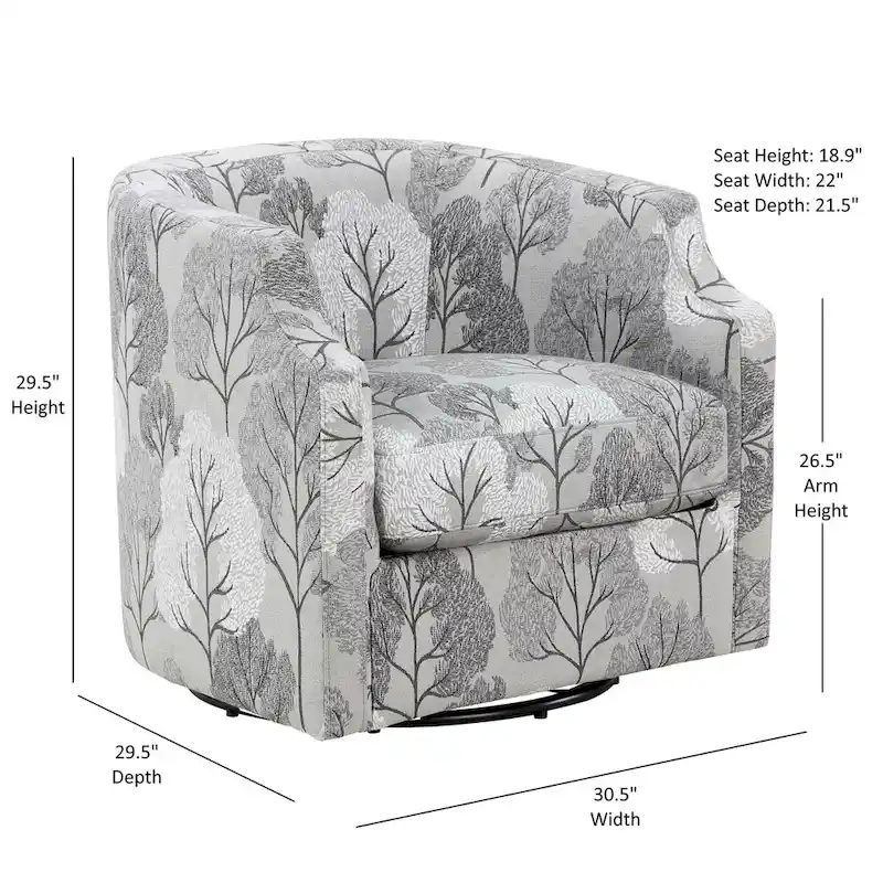 Swivel Glider Barrel Chair