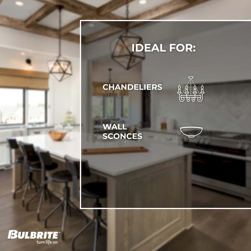 Bulbrite LED Filament Pack of (4) 5.5 Watt Dimmable B11 Light Bulbs with Milky Finish and Medium (E26) Base - 2700K