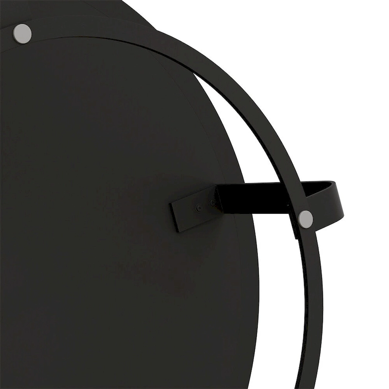 Modern Wood Round Coffee Table with Metal Legs