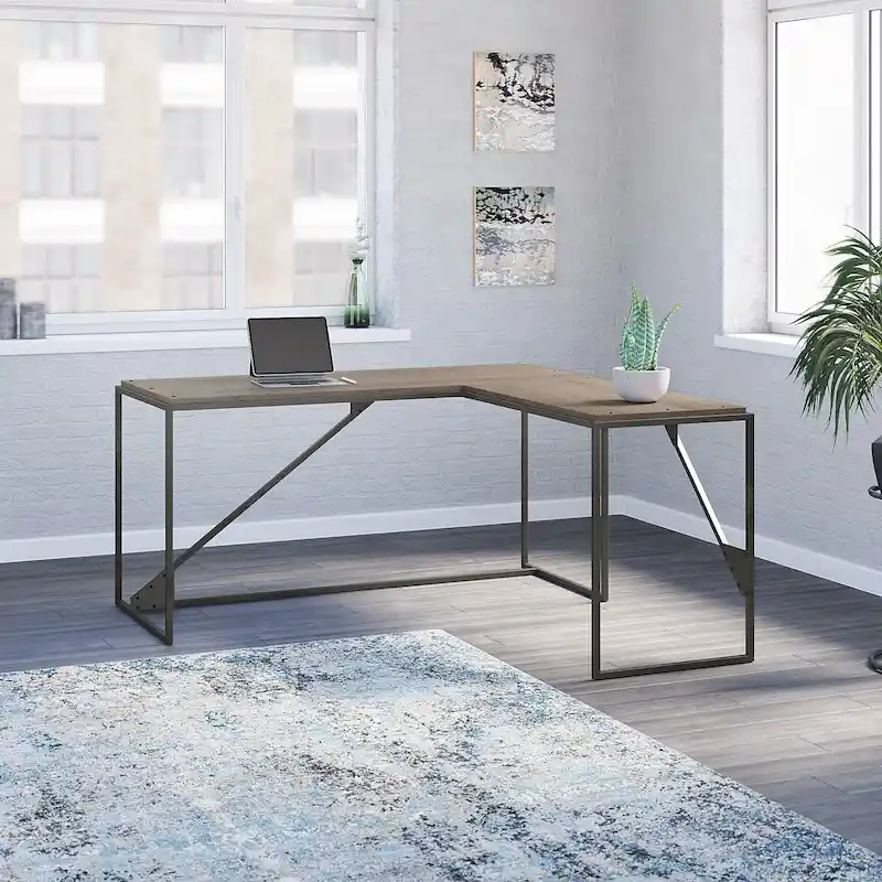 62W L Shaped Industrial Office Desk