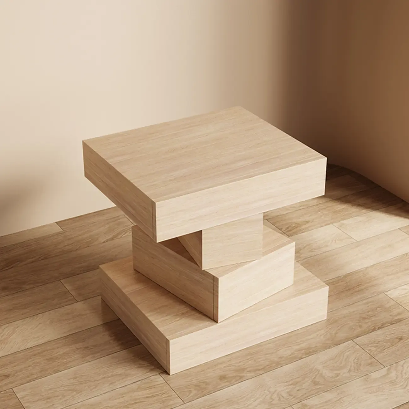 Narrow 4 Drawers Leather Top Walnut Nightstand