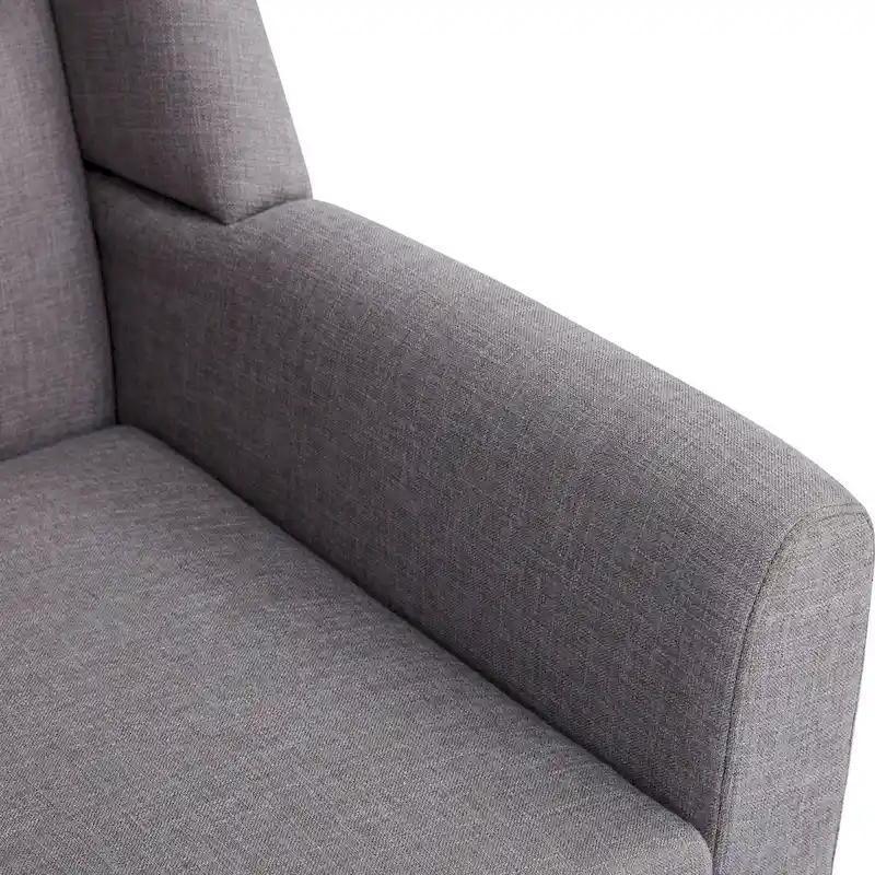 HUIMO Fabric Arm Chair Accent Chair and Ottoman Set Grey/ Beige/ Blue/ Dark Teal