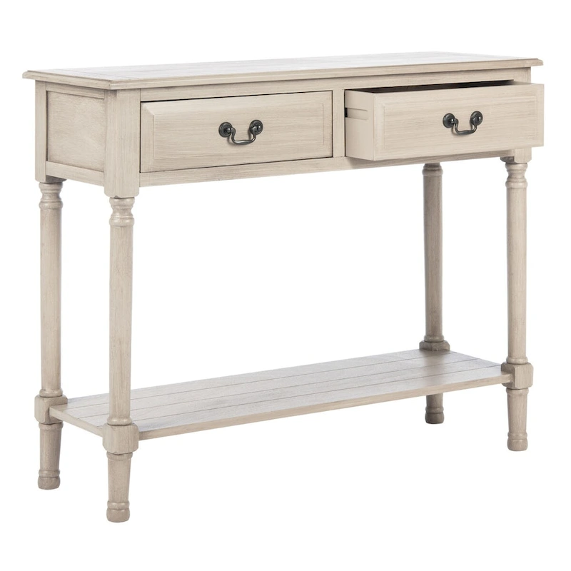 SAFAVIEH Justina 2-Drawer Console Table - 35.5 W x 13 L x 29.5 H - 36Wx13Dx30H