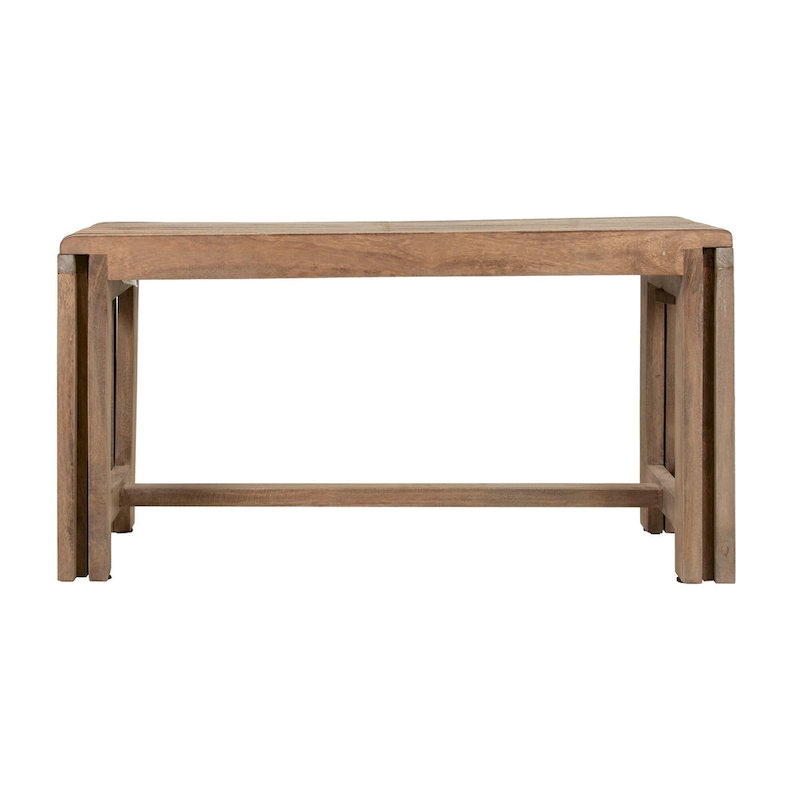 Natural Solid Mango Wood Extendable Bench by East at Main