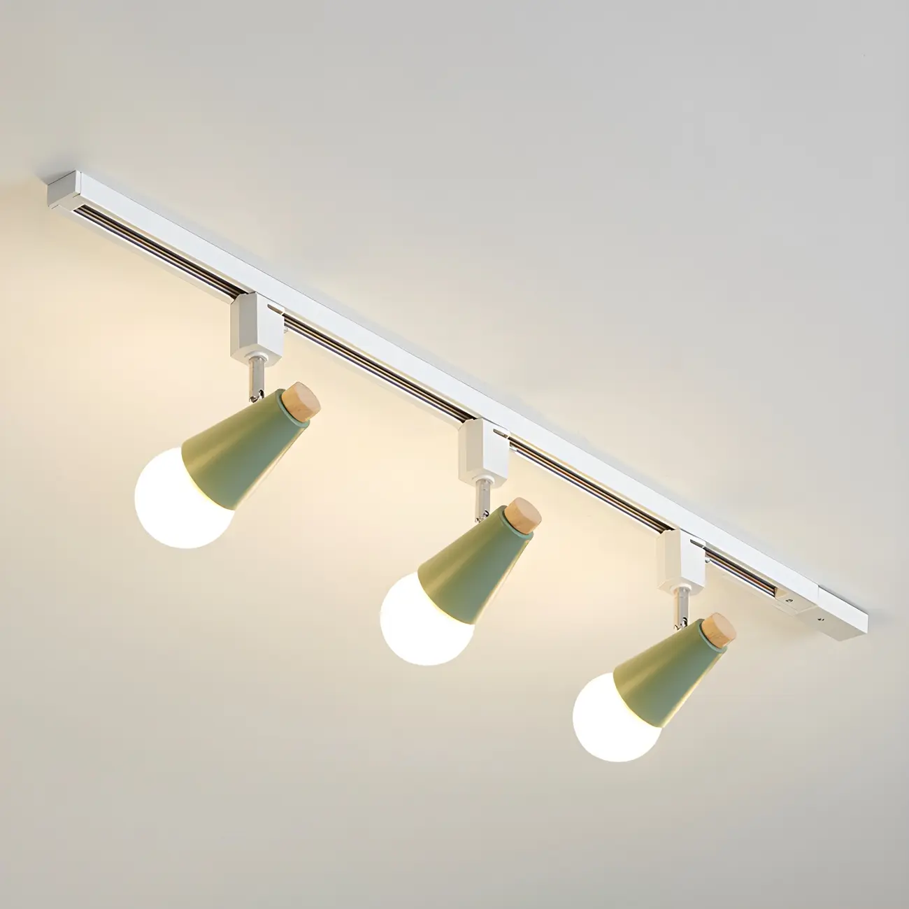 4-Light Modern Conical Adjustable Semi Flush Track Light