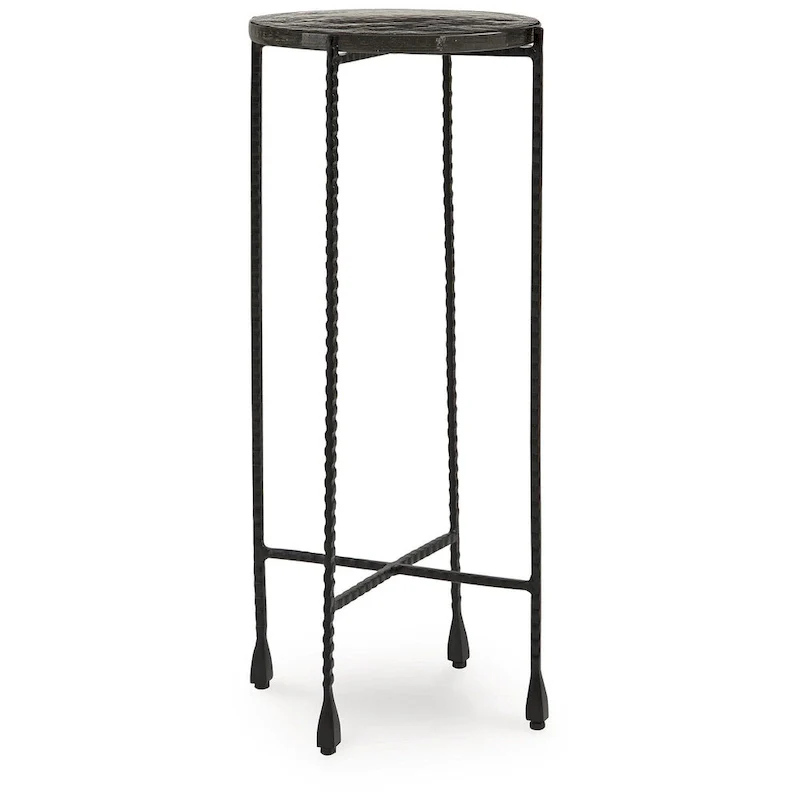 Signature Design by Ashley Newgoren Clear/Black Accent Table - 11W x 11D x 24H