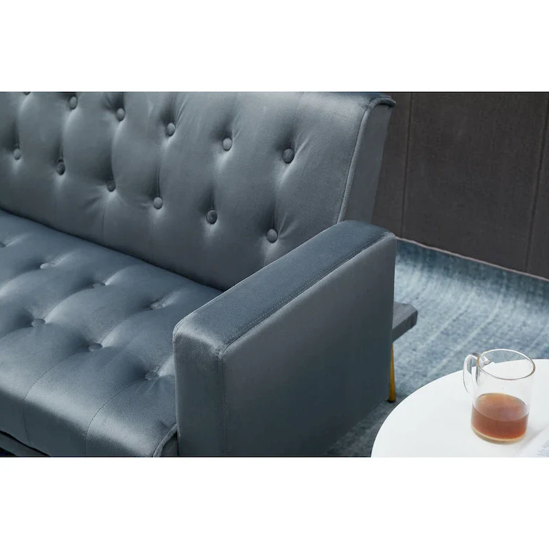 75 Wide Tufted Velvet Convertible Sleeper sofa