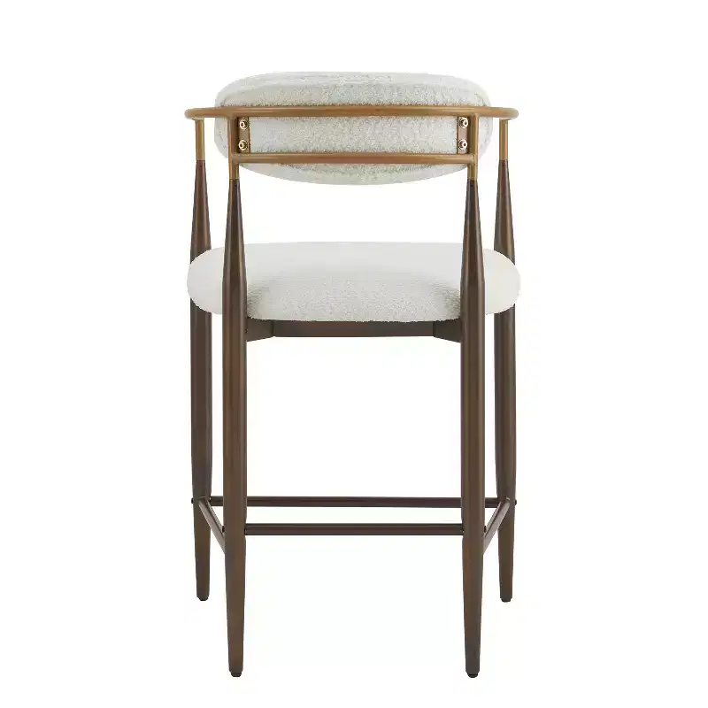 Christopher Knight Home Alger Modern Fabric Upholstered Iron 25 Inch Counter Stools (Set of 2)