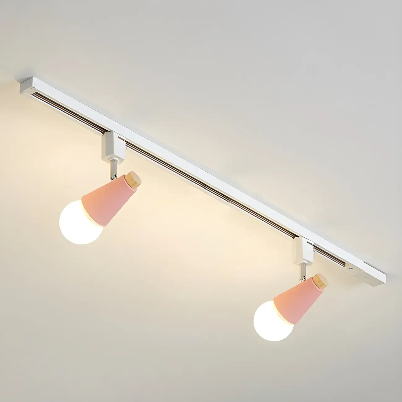 4-Light Modern Conical Adjustable Semi Flush Track Light
