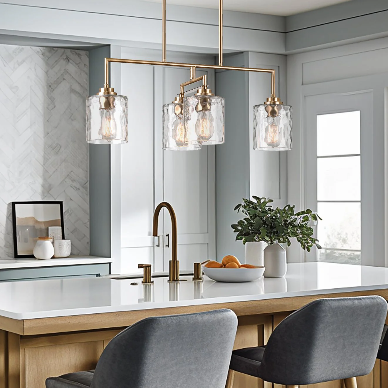 Monroe 28 Modern 4-Light Island Light