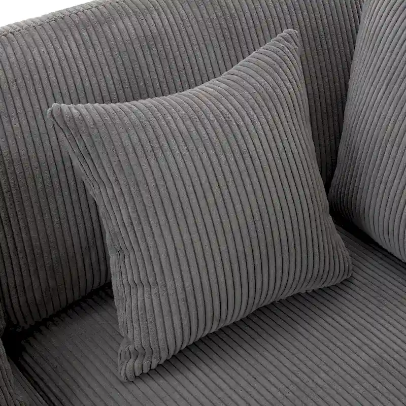 3 Seater Sofa with Removable Back Cushions and 5 Pillows