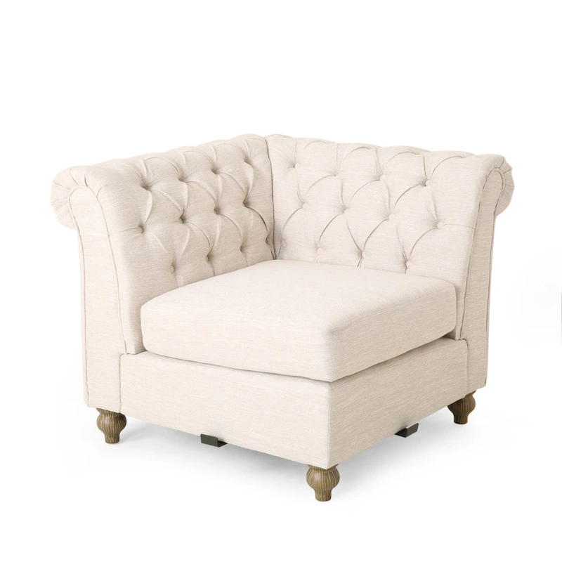 Castalia Chesterfield Tufted 7-seat Sectional Sofa by Christopher Knight Home - 114.00 L x 70.00 W x 31.50 H